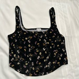Cropped Floral Tank Top